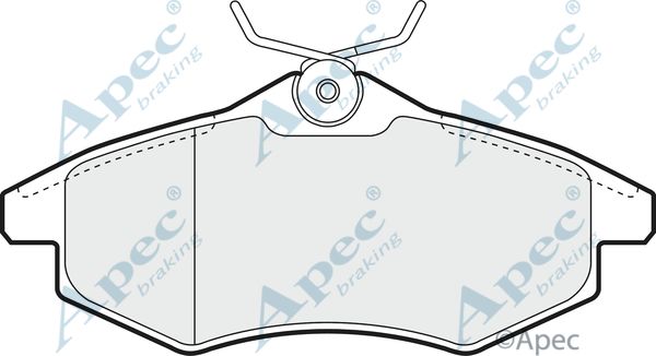 APEC BRAKING Комплект тормозных колодок, дисковый тормоз PAD1289